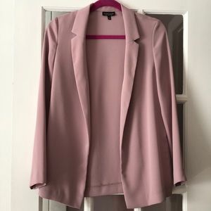Topshop boyfriend blazer, blush, size 2